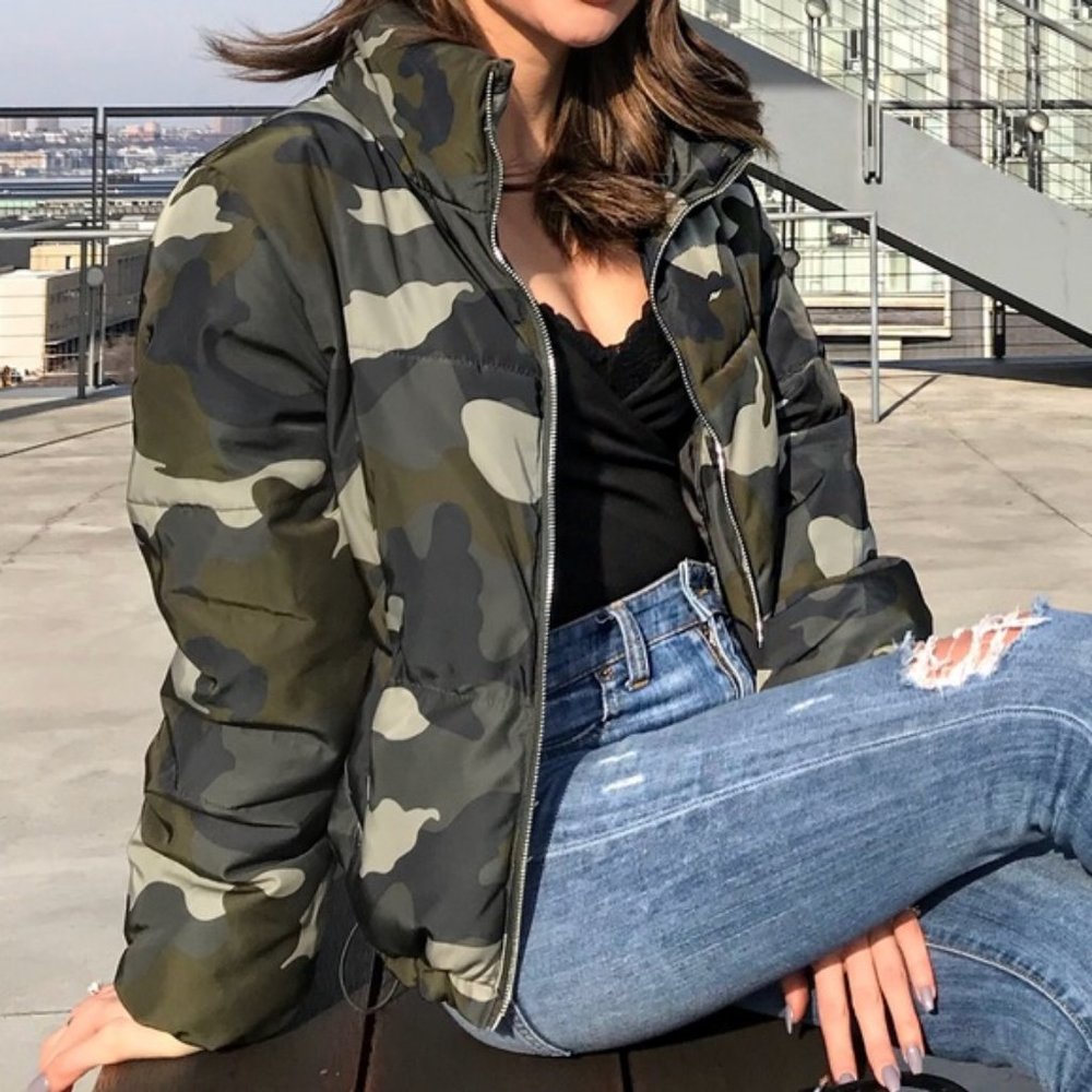 H&M Camo Puffer Jacket